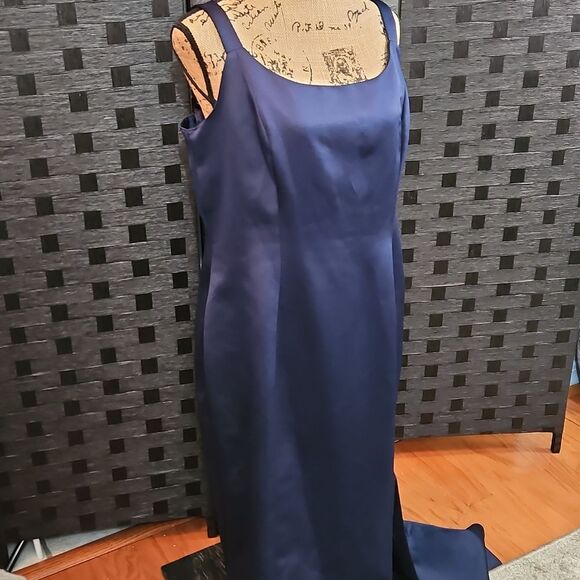 Alex Evenings Navy Blue Women's Maxi Dress Size 18 - Picture 5 of 13